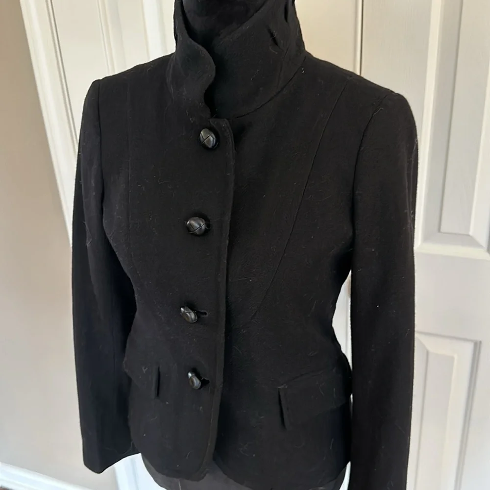 Wool J.Crew coat. Size 4. Black